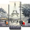 Black And White Paris panels paint by numbers