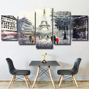 Black And White Paris panels paint by numbers