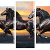 Black Horses At Sunset panels paint by numbers