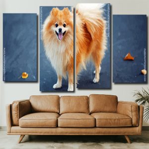 Blonde Pomeranian Dog Panels paint by numbers