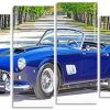 Blue Vintage Ferrar Panels paint by Numbers