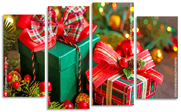 Christmas Gifts panels paint by numbers