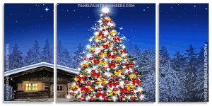 Christmas Night Tree Panel paint by numbers