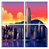 Cityscape Illustration Art Panels paint by number