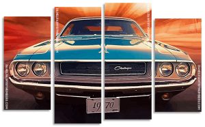 Classic Challenger car Panels paint by numbers