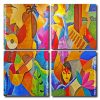 Colorful Abstract Art panels paint by numbers