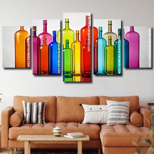 Colorful Bottles Panels paint by numbers