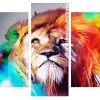 Colorful Lion Panels paint by numbers