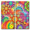 Colorful Mandala Panels paint by numbers