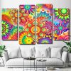 Colorful Mandala Panel paint by numbers