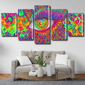 Colorful Trippy Eye Panels paint by numbers