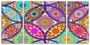 Colourful Mandala Art Panels paint by numbers