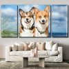 Corgis Puppies panels paint by numbers