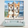 Corgis Puppies panels paint by numbers