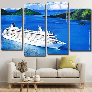 Cruise Ship In The Ocean Panels paint by numbers