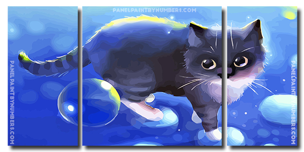 Cute Cat Panels paint by numbers