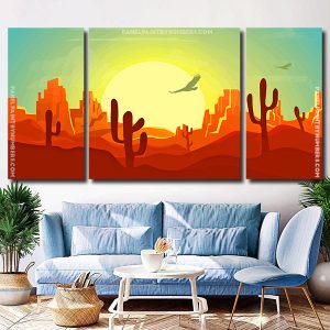 Desert At Sunset Panel paint by numbers