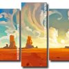 Desert Landscape Panels paint by numbers