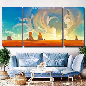 Desert Landscape Panel paint by numbers