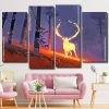 Fantasy Golden Deer panels paint by numbers