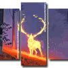 Fantasy Golden Deer Panels paint by numbers