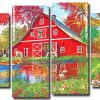 Farm Barn panels paint by numbers