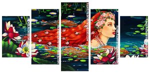 Fictional Mermaid panel paint by numbers