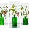 Flowers In Green Glass Bottles Panels paint by numbers