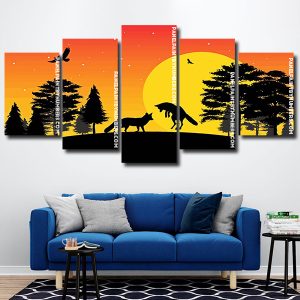 Fox Silhouette Panel paint by numbers