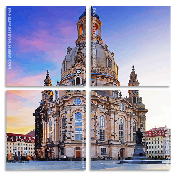 Frauenkirche Dresden panels paint by numbers