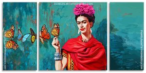 Frida Kahlo With Butterflies Panel paint by numbers