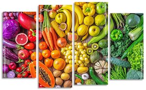 Fruits And Vegetables Panel paint by numbers