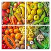 Fruits And Vegetables Panel paint by numbers