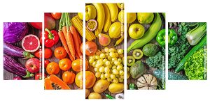 Fruits And Vegetables Panel paint by number