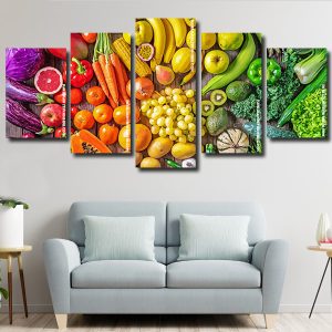 Fruits And Vegetables Panels paint by numbers