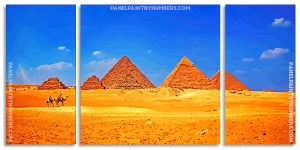 Giza Pyramids Panel paint by numbers