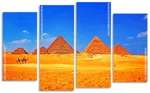 Giza Pyramids Panel paint by numbers