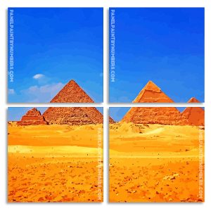 Giza Pyramids Panel paint by numbers