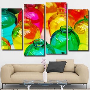 Glass Bottles Panels paint by numbers