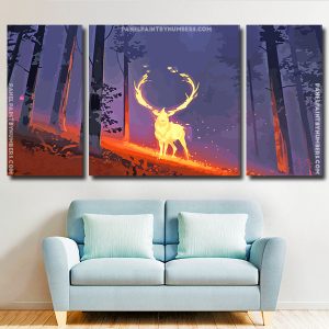 Golden Deer panels paint by numbers