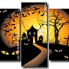 Halloween House Panels paint by numbers