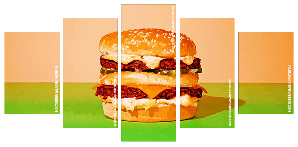 Hamburger Sandwich Panels paint by numbers