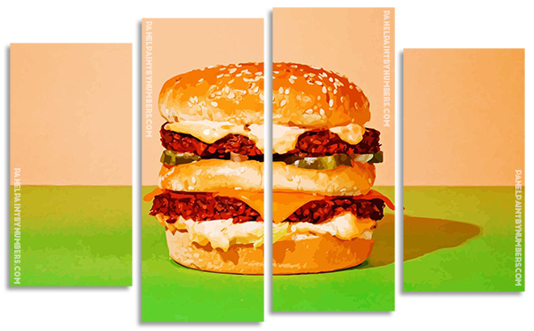 Hamburger Sandwich Panels paint by numbers