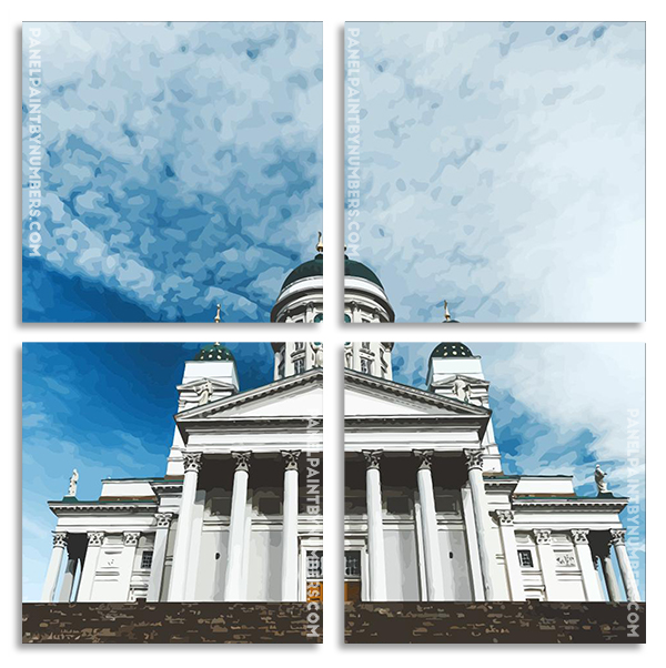 Helsinki Cathedral Finland panels paint by numbers