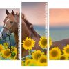 Horse In Sunflowers panels paint by numbers