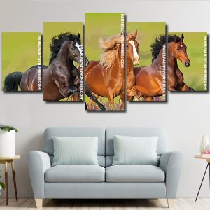 Horses Running Panels paint by numbers