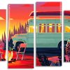 Illustration Campervan panels paint by numbers