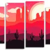 Illustration Desert panels paint by numbers