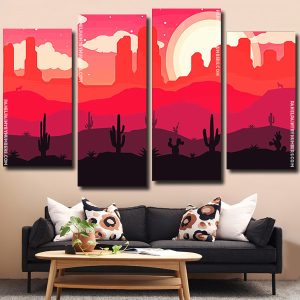 Illustration Desert panels paint by numbers