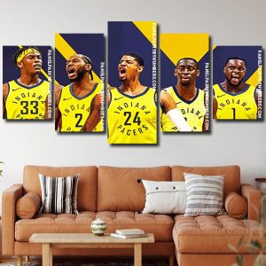 Indiana Pacers Basketball Players Panel paint by numbers